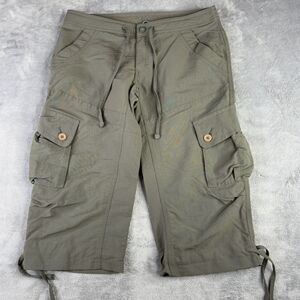 The North Face Crop Pants Women's‎ 10 Green Paramount Hiking Outdoor  Shorts